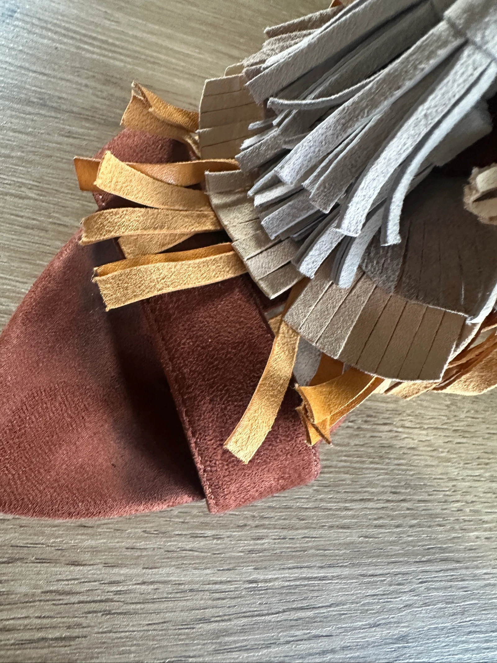 Zara hakken sandalen met franjes – Tricolor Edition (leer) – photo 14